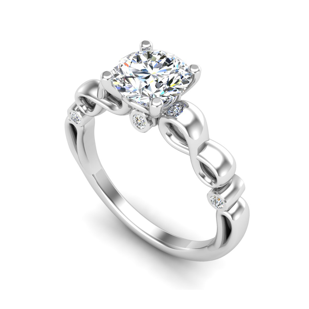 Ellieana Infinity Solitaire Engagement Ring